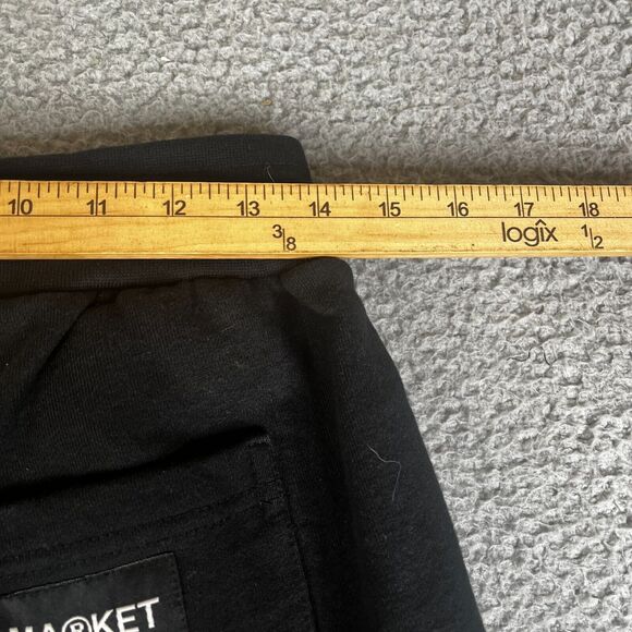 Chinatown Market Jogger Sweatpants Mens Large Black Heavyweight Spellout Roses - Picture 10 of 12